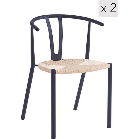 Nordlys - Lot de 2 Chaises de Salle a Manger Industrielles (1/5)