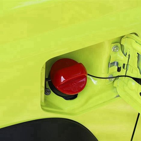 One red ABS internal fuel tank cap, built-in fuel tank plug, fuel tank vent cap, and fuel filler cap for car exterior accessories. (1/4)