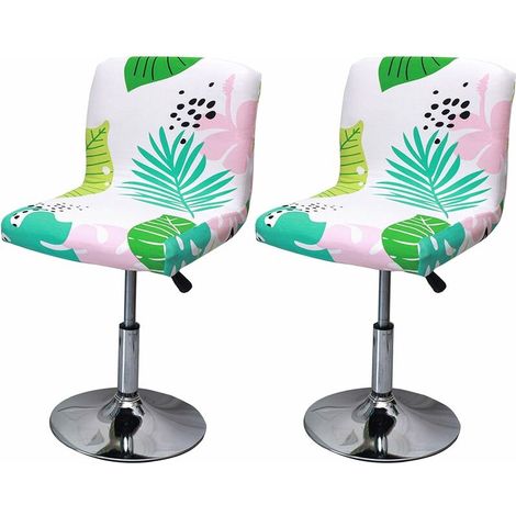 Housse de Tabouret de Bar Extensible, 2PCS Housse de Chaise Haute Impriméer (1/5)