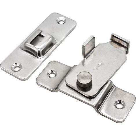 Manija de seguridad giratoria para puertas corredizas tipo granero, pestillo retráctil, cerraduras de barra de acero inoxidable de alta resistencia. Cerradura de seguridad para puertas. (1/5)