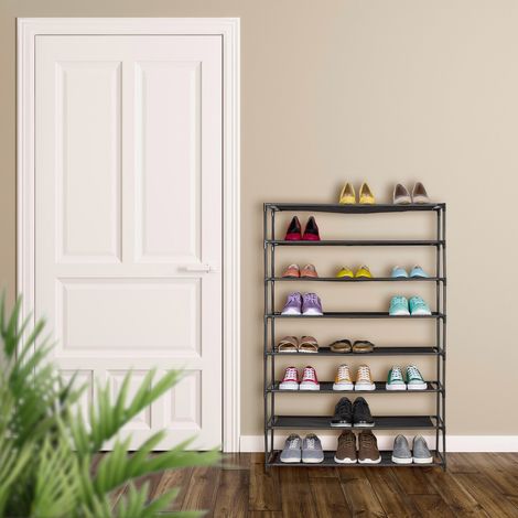 Schuhregal mit stoffboden platzsparendes design