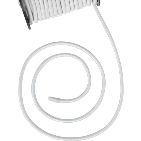 Sandow tendeur courant 8 mm blanc anti UV rond sur bobine 20 mètres fabriqué en France (1/4)