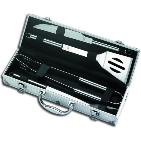 Ompagrill Set 4 Accessori Barbecue In Valigetta In Alluminio (1/2)