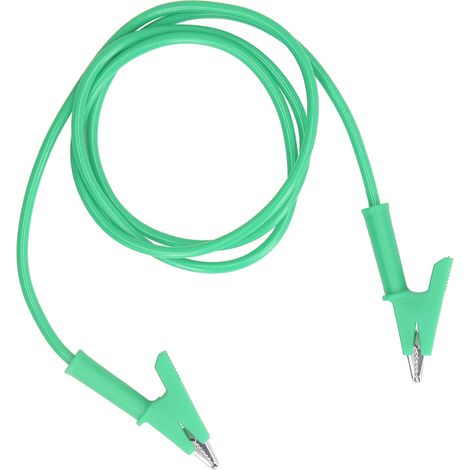 Krokodilklemmen-Prüfleitung, doppelseitig, 10 mm Öffnung, Prüfkabel für Fahrzeugbatterien, grün (1/5)