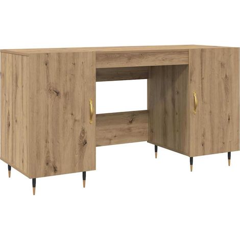 Escritorio Roble artisan 140 x 50 x 75 cm Madera contrachapada vidaXL