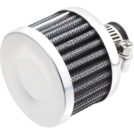Universeller 12-mm-Luftfilter, kompatibel mit den meisten Autos, LKWs und Motorrädern (silber)