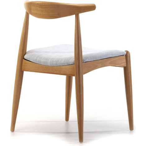 Vs Venta-Stock – Pack de 2 chaises Corzo en bois massif – Couleur chêne – Dimensions 52,5 cm x 50 cm x 74,5 cm – Confort optimal avec patins ABS