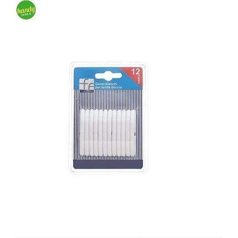Set 12 ganci doccia Feridras bianchi