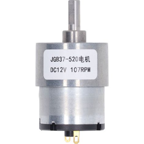Moteur à courant continu 12V 107tr/min avec réducteur à vis sans fin autobloquant, double sens de rotation CW/CCW, pour applications industrielles (1/5)