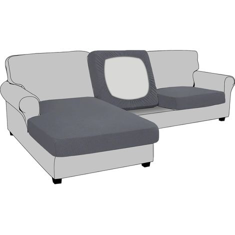 Housse de Coussin Extensible de canapé Housse de Protection pour Meubles Housse de siège de canapé Couvre pour Canapé Protege de Meubles Antipoussière (Grand 2 Places,Gris foncé) (1/5)