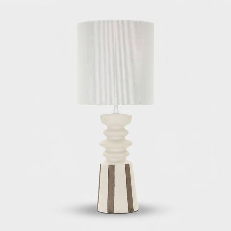 Lámpara de mesa de cerámica con pantalla Tribal (1/5)