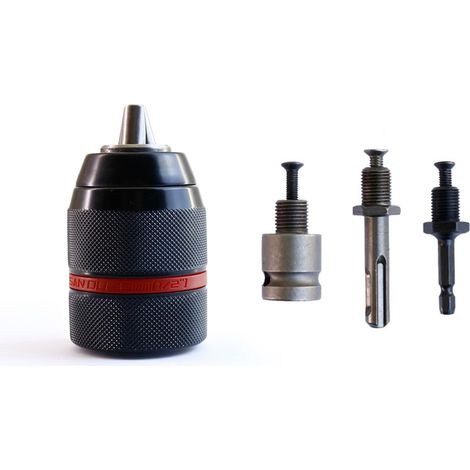 Kit de mandrin électrique auto-serrant G1/2, 1,5-13 mm, outils de matériel, avec douille de clé G1/2, tige SDS, tige hexagonale G1/4, pour différents besoins de perçage (1/5)