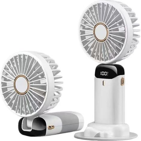 Mini ventilateur portable USB 5 vitesses – Moteur à haute pression – Design pliable pour bureau et extérieur – Charge rapide type C (1/5)