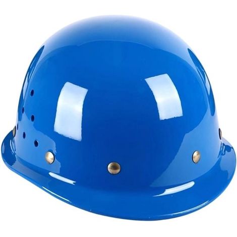 Casco da cantiere - Casco protettivo da lavoro - Protezione sul lavoro - Design antiurto - 27x23,5x15 cm - Blu (1/5)