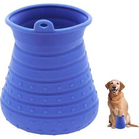 Nettoyeur De Patte De Chien avec Serviette, Patte De Chien Cleaner Brosse de toilettage pour animaux de compagnie avec fonction de massage, Dog Paw Cleaner Cup Nettoyeur De Patte De Chien (Violet) (1/5)