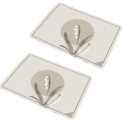 Sous-plat Cuir - Résistant à la Chaleur - Imperméable - Lavable - Pour Table à Manger Salon Thé Café Réception - Lot de 4 (1/5)