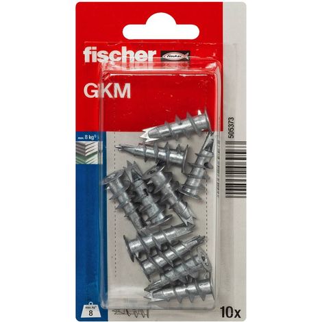 Cheville métallique auto foreuse pour plaque GKM, 10 pièces (1/4)