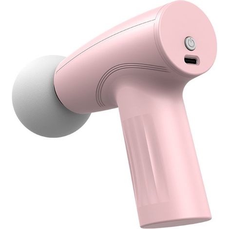 Mini pistola massaggiante - Massaggiatore muscolare portatile, massaggio profondo dei tessuti, progettato per gli atleti, tecnologia silenziosa, 6 testine massaggianti, unisex, rosa. (1/5)