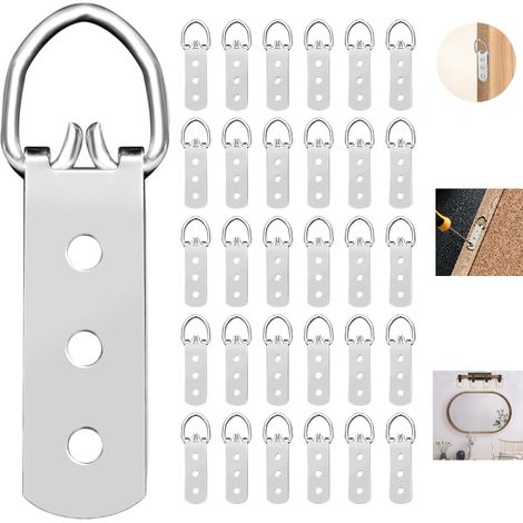 30 pièces - Crochets de cadre d'image - Nails d'image décoratifs - Hanger caché pour les cadres d'image de point de croix - (1/5)