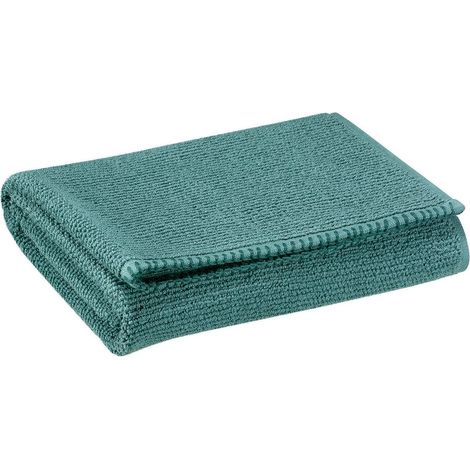 Drap de douche absorbant en éponge 100% coton grain de riz coloris Lichen 70 x 130 cm - PANGIVO (1/4)