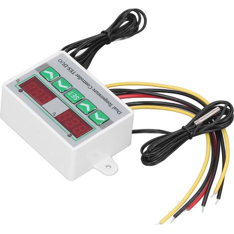 220-V-Digitalthermostat mit Doppelanzeige, Doppelsteuerung und präzisem Multifunktions-Temperaturreglerschalter (1/5)