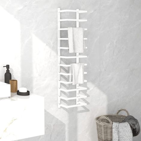 FIMEI Porte-serviette Blanc 24x12x96 cm Acier (1/5)