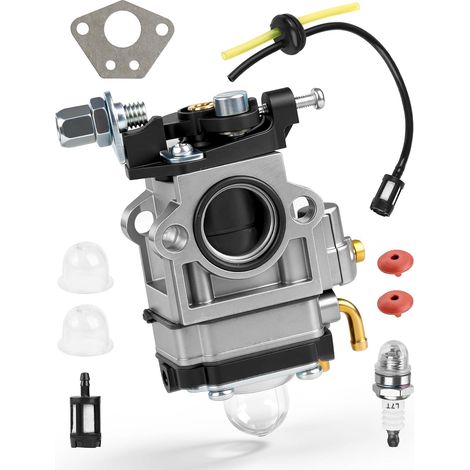 Carburador desbrozadora 52cc 49cc 43cc carburador para motor de dos tiempos Kit de carburador con bujía junta de manguera de combustible bomba de cebado (1/5)