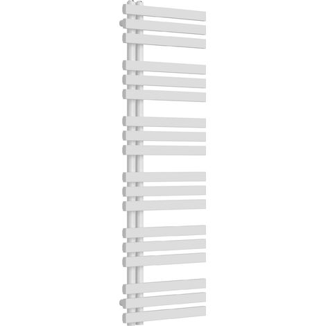 Radiatore scaldasalviette da bagno acciaio 140 x 50 cm bianco 030010411