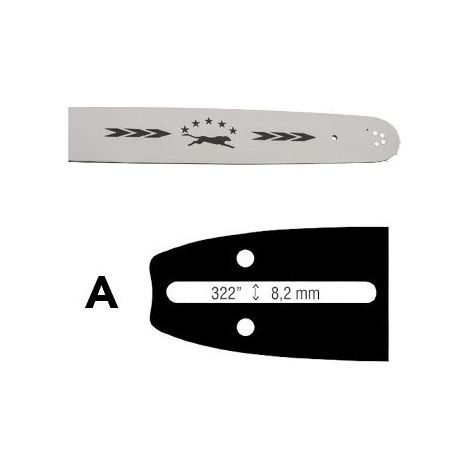 Barra motosega da taglio legna 3/8" 52 maglie UNIVERSALE 352096 (1/2)