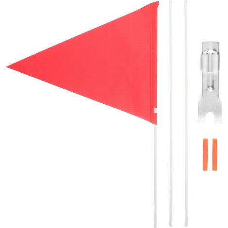 Drapeau de Cyclisme Arrière pour Garçon et Filles, Tige en Fibre de Verre (1/5)