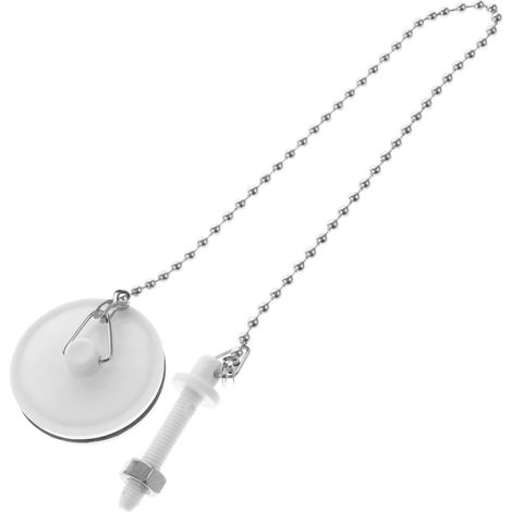 Bouchon de lavabo, inox, anti-fuite, avec chaîne, pour bonde (1/5)