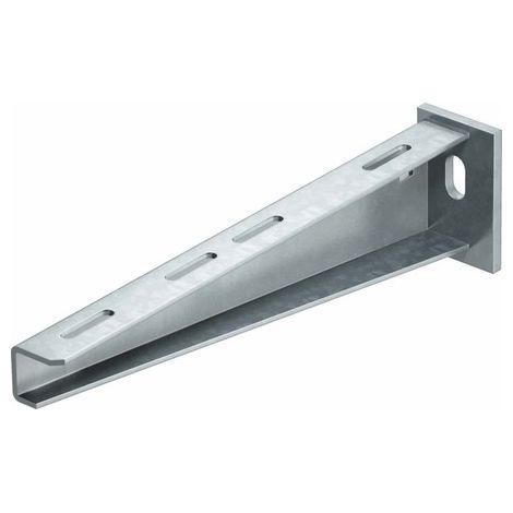 OBO Bettermann Soporte de pared y de poste con placa de cabeza soldada B610mm acero galvanizado por inmersión en caliente, 6419828