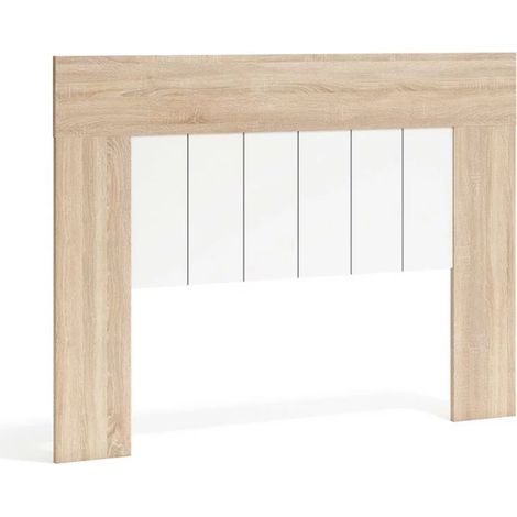 Cabecero modelo Delicias acabado roble cambrian/blanco, 120cm(alto) 162cm(ancho). (1/2)