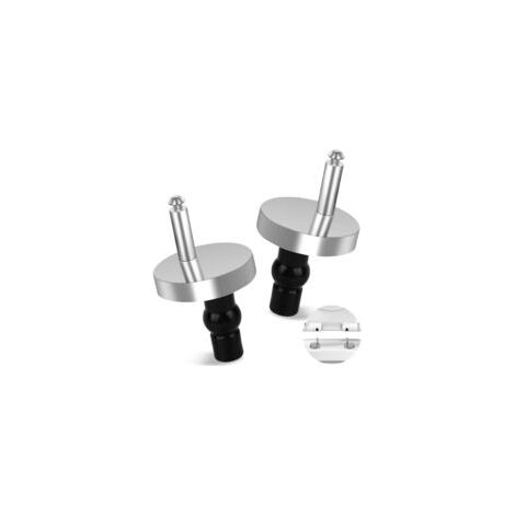 Kit de Fixation Abattant WC - 2 Pièces Charnières de Siège de Toilette avec Vis - Compatible avec la Plupart des Cuvettes WC (1/5)