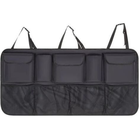 Sac de rangement pour voiture, sac de rangement pour siège arrière, sac de rangement pour siège arrière, facile à installer, grande capacité, gain de place, fermeture à boucle (1/3)