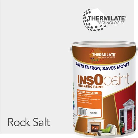 InsOpaint Interior Emulsion Paint - Anti Mould, Insulating & Snergy saving for Interior Walls & Ceilings - Rock Salt - 5L (1/5)