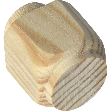 Alles im Griff Holz Ziernagel 30x30mm, Zapfen ø 20mm - Deko Ziernagel aus Holz, Kiefer roh - 50 Stück