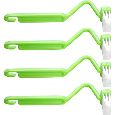 Brosse de toilette - 4 Pièces - Brosses WC - Plastique - Brosse de toilette universelle - Brosse de nettoyage - Brosse de toilette avec manche courbé - Brosse de nettoyage - Convient pour salle de bai (1/4)