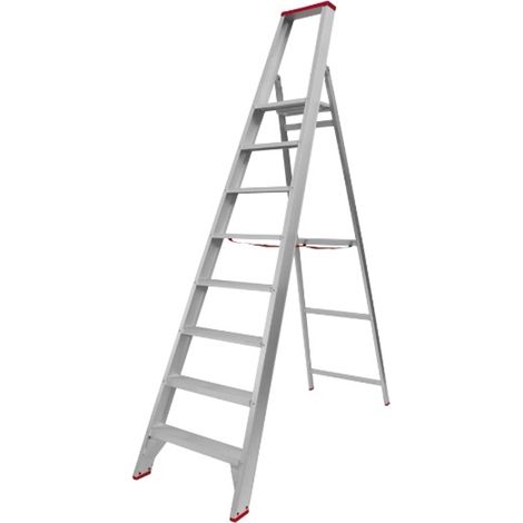 PROVOST - Escabeau occasionnel en métal à 8 marches pour usage intérieur