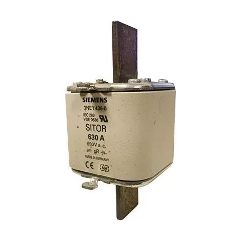 Siemens 3NE1436-0 Cartuccia fusibile SITOR NH3 630A 690V tipo gR