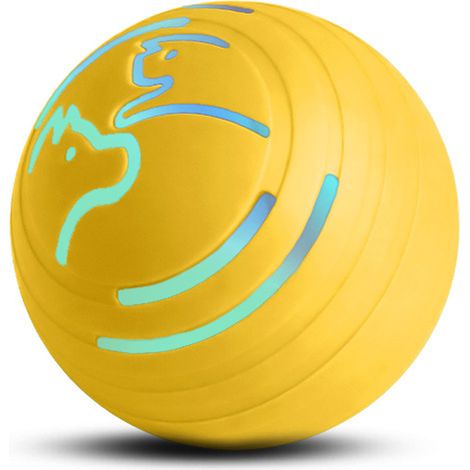 Balle chien vibrante auto avec LED colorées, 4 modes, jouet interactif 5.6cm TPU résistant USB 300mAh, petit moyen, sol carrelé herbe (1/4)