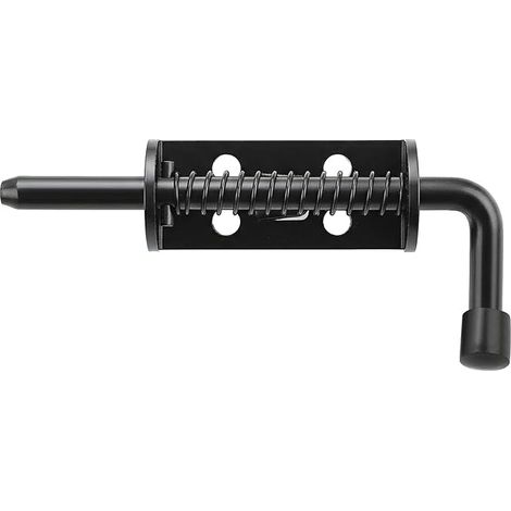 Loquet Porte en Métal Massif Longueur 13 cm, Verrou Porte Exterieur/Coulissante Noir Antirouille pour Portes, Fenêtres et Clôtures (1/5)