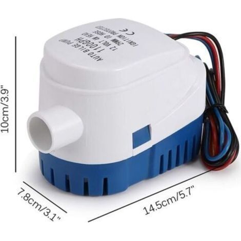 Automatische Bilgenpumpe, 12 V, 1100 GPH, leise und leistungsstark, für Boote, Teiche, Schwimmbäder, seewasserbeständig (1/4)