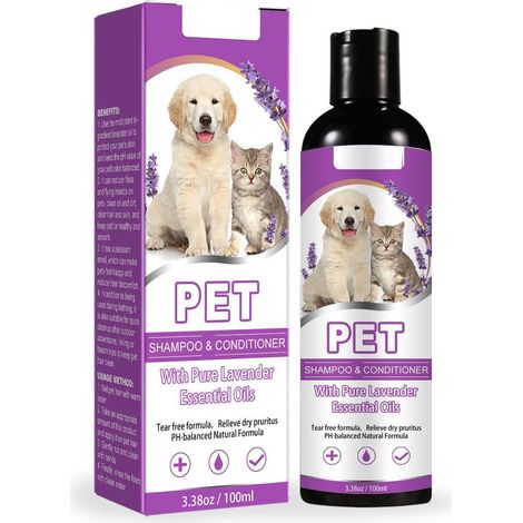 Shampoo Pour Animaux - 100 ml - Formule Douce À Base De Plantes - Convient Aux Chiens Et Chats À Peau Sèche Ou Irritée - 1 Pièce (1/5)