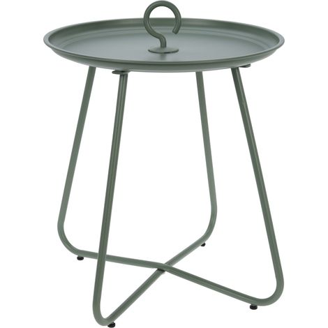 MESA AUXILIAR REDONDA 46 CM VERDE EXCELLENT