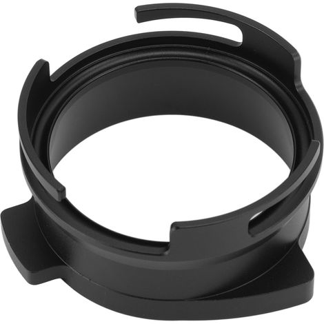 Porte-filtre à café 54 mm avec entonnoir doseur rotatif en alliage d'aluminium, accessoire pour machine à café, noir (1/5)