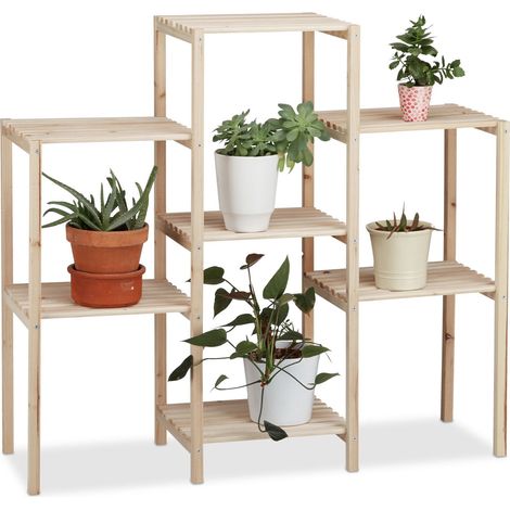 Estante para plantas de madera