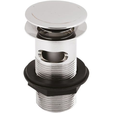 Nuie Push Button Basin Waste Chrome - Slotted (1/5)
