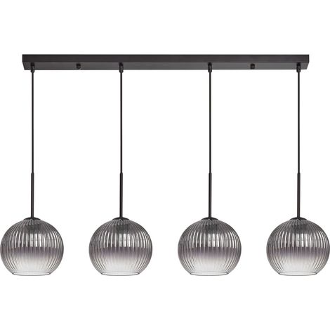 Lámpara de techo alargada CANICA smoke glass Ø20 4xE27 (1/2)