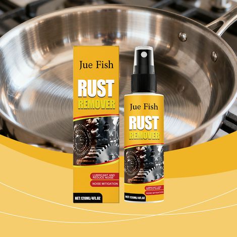 Rust-removing spray gently cleans metals, lubricates, and reduces noise. Suitable for multiple surfaces. Rust-removing spray - 120ml (1/5)